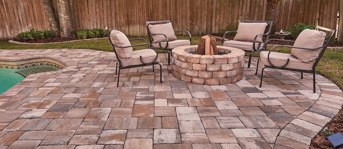 Outdoor paver patio layout inspiration in Jacksonville